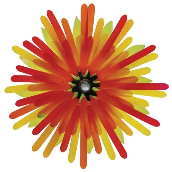 Notizblock Zupf mit 3D Blume orange - Merkblock 21 x 10 cm mit Papierblüte auf Saugnapf