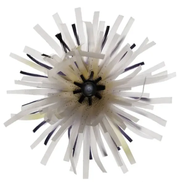 Notizblock Zupf mit 3D Blume weiß - Merkblock 21 x 10 cm mit Papierblüte auf Saugnapf