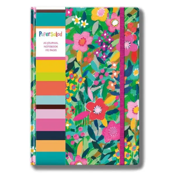 Notizbuch DIN A5 liniert mit 192 Seiten – Notizheft im bunten Blumendesign