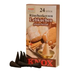 Original Räucherkerzen LEBKUCHEN, 24 Räucherkegel
