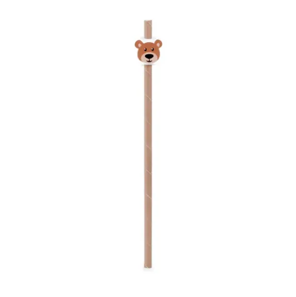 Papier-Strohhalme Woodland 12 Stück