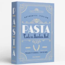 Pasta Set im Aufbewahrungsbuch 3-teilig - Küchenhelfer aus Edelstahl