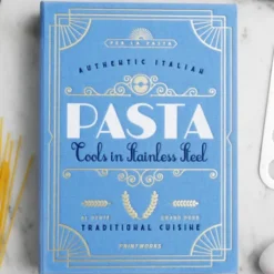 Pasta Set im Aufbewahrungsbuch 3-teilig - Küchenhelfer aus Edelstahl