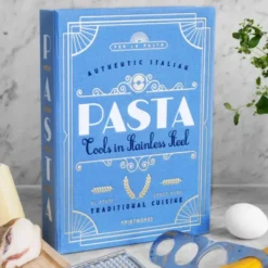 Pasta Set im Aufbewahrungsbuch 3-teilig - Küchenhelfer aus Edelstahl