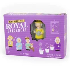 Pflanzenstecker - königliche Mini Gartenzwerge 4er Set