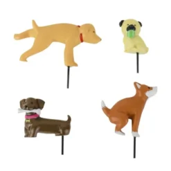 Pflanzenstecker - witzige Hunde 4er Set