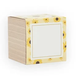 Pflanzwürfel DIY selber gestalten - Sonnenblume im Holzwürfel
