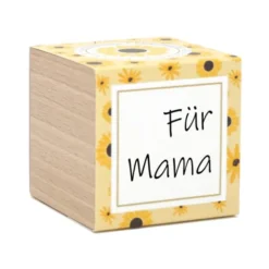 Pflanzwürfel DIY selber gestalten - Sonnenblume im Holzwürfel