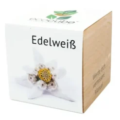 Pflanzwürfel Edelweiß mit persönlicher Gravur