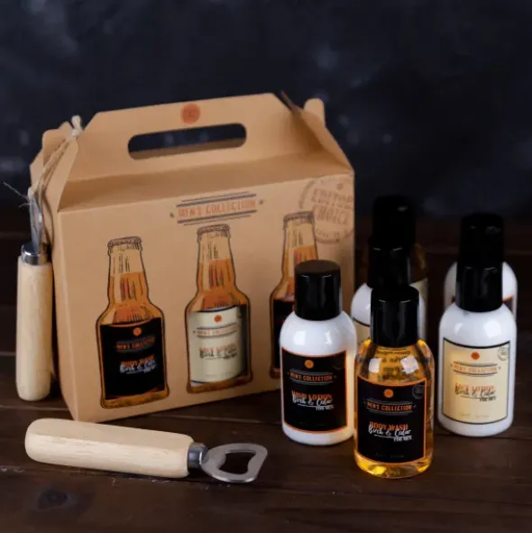 Pflegeset Bierflaschen Sixpack - Männer Geschenkset mit 6 Flaschen inkl. Flaschenöffner