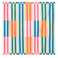 Picknick- und Stranddecke XL 240 x 170 cm mit Beutel – schnelltrocknend & leicht, bunt gestreift