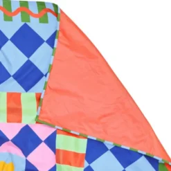 Picknick- und Stranddecke XL 240 x 170 cm mit Beutel – schnelltrocknend & leicht, bunt kariert