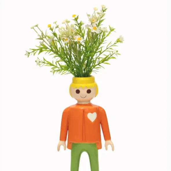 Playmobil Dekofigur & Vase Keramik, 25 cm Mann orange