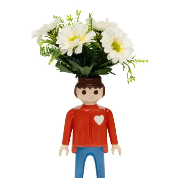 Playmobil Dekofigur & Vase Keramik, 25 cm Mann rot