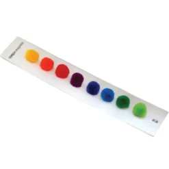 Pompon-Magnete Regenbogen 8 Stück – bunte Dekomagnete aus Merinowolle
