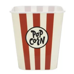 Popcorn Eimer wiederverwendbar - 3 l / rot weiß gestreift