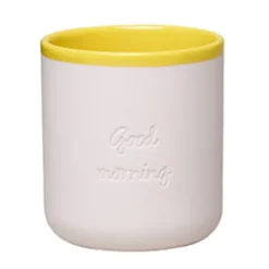 Porzellan Becher gelb GOOD MORNING 380 ml