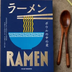 Ramen Set im Aufbewahrungsbuch 5-teilig – Nudelschneider, Ramenlöffel, Essstäbchen