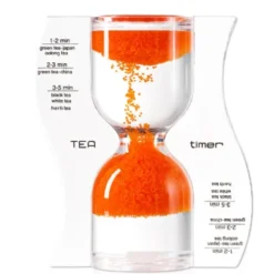 Rücklaufende Sanduhr / Teeuhr TEA TIMER orange