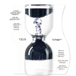 Rücklaufende Sanduhr / Teeuhr TEA TIMER schwarz