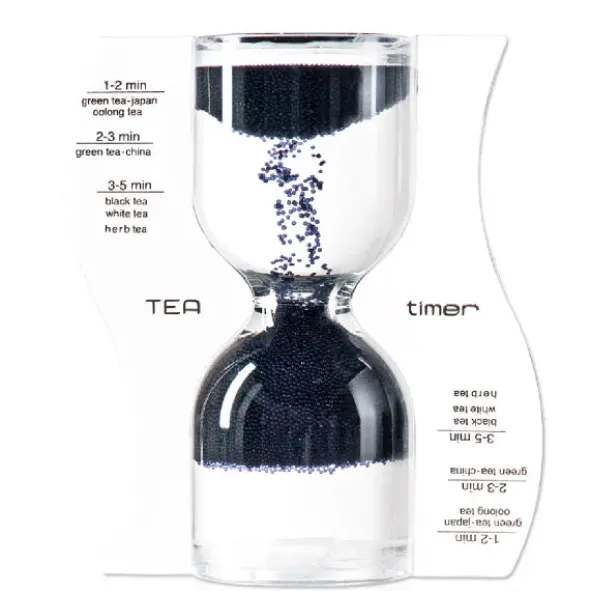 Rücklaufende Sanduhr / Teeuhr TEA TIMER schwarz