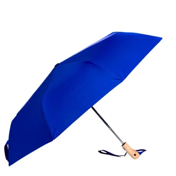 Regenschirm mit Entenkopf Griff aus Holz dunkelblau - Original Duckhead Taschenschirm
