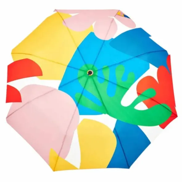 Regenschirm mit Entenkopf Griff aus Holz bunt - Original Duckhead Taschenschirm