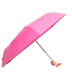 Regenschirm pink mit Entenkopf Griff aus Holz - Original Duckhead Taschenschirm