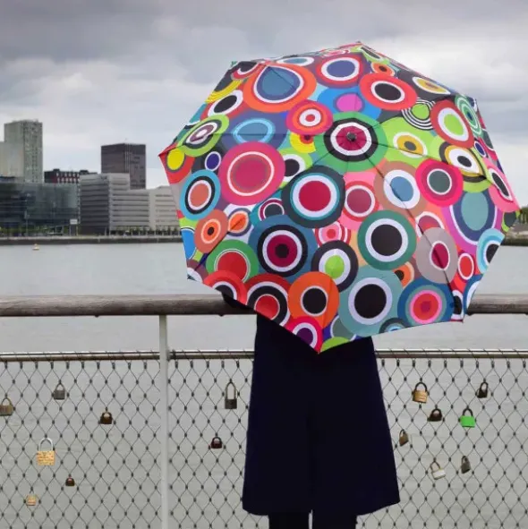 Regenschirm RONDO / Taschenschirm bunt Kreise