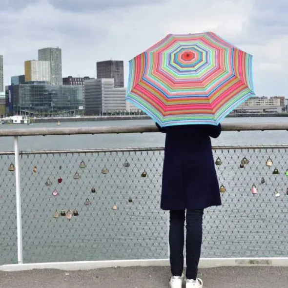 Regenschirm RONDO / Taschenschirm bunt Kreise