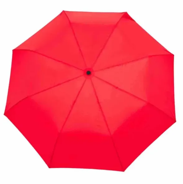 Regenschirm rot mit Entenkopf Griff aus Holz - Original Duckhead Taschenschirm