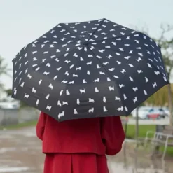 Regenschirm schwarze Katze Meowmbrella / Taschenschirm mit wasserfester Hülle