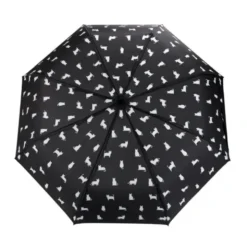 Regenschirm schwarze Katze Meowmbrella / Taschenschirm mit wasserfester Hülle