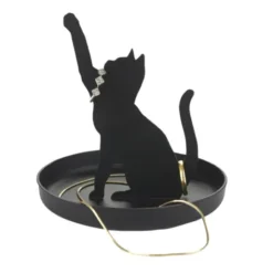 Ringhalter Katze - Schmuckablage FELINE, schwarz