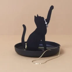 Ringhalter Katze - Schmuckablage FELINE, schwarz