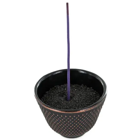 Räucherstäbchenhalter Schale aus Gusseisen schwarz 6,5 cm