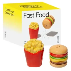 Salz- und Pfefferstreuer Burger & Pommes aus Keramik