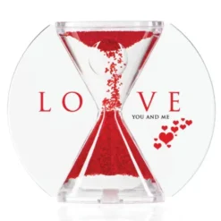 Sanduhr you und me SOUL LOVE rot - rückwärtslaufend