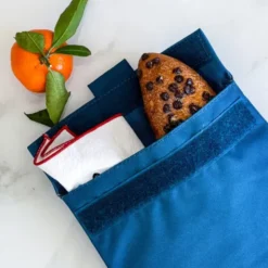 Sandwich Bag NAVY blau - Lunchtüte mit Klettverschluss