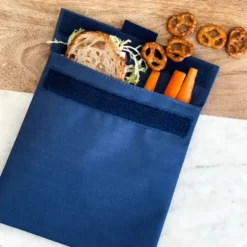 Sandwich Bag NAVY blau - Lunchtüte mit Klettverschluss