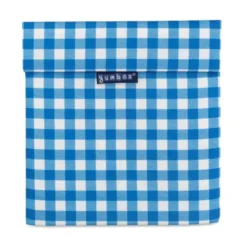 Sandwich Bag VICHY BLUE kariert - Lunchtüte mit Klettverschluss