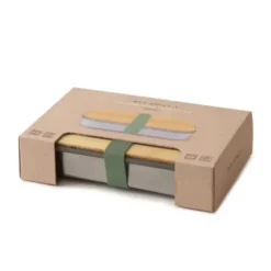 Sandwich Lunchbox Edelstahl mit Bambusdeckel, olive