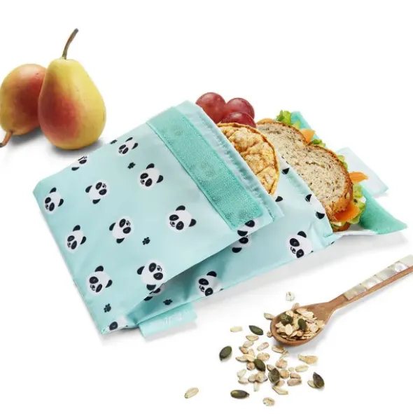 Sandwichtüte Snack´n´Go Duo Panda - Lunch Bag wiederverwendbar