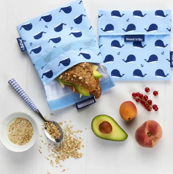 Sandwichtüte Snack´n´Go Wale - Lunch Bag wiederverwendbar