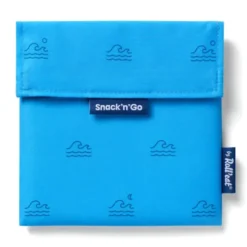 Sandwichtüte Snack´n´Go wiederverwendbar – blaue Lunchbag & Brottasche mit Wellen Motiv