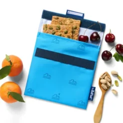 Sandwichtüte Snack´n´Go wiederverwendbar – blaue Lunchbag & Brottasche mit Wellen Motiv