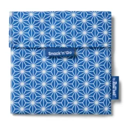 Sandwichtüte Snack´n´Go wiederverwendbar – blaue Lunchbag mit weißem Muster