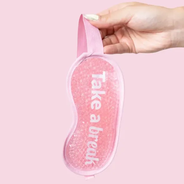 Schlafmaske mit Gelperlen & Augenpads mit Gelfüllung - „Take a break", Wärme & Kälte