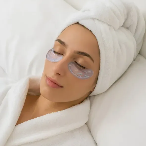 Schlafmaske mit Gelperlen & Augenpads mit Gelfüllung - „Take a break", Wärme & Kälte