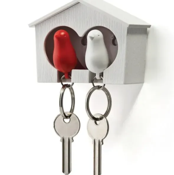 Schlüsselanhänger Duo Sparrow weiß/rot